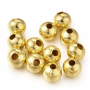 Metalperle - spacer. Forgyldt. 8 mm. 25 stk.